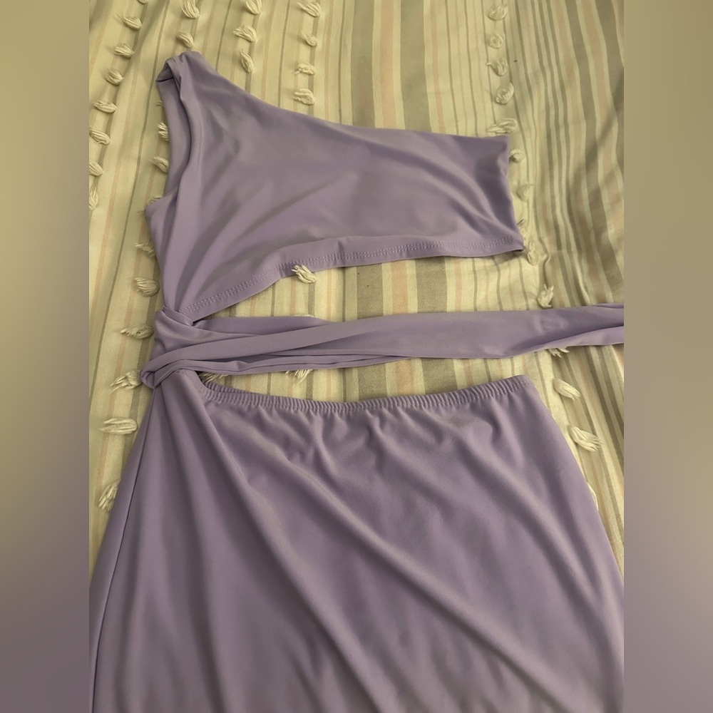 Elegant Lavender One-Shoulder Dress